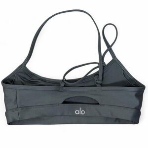 Alo Yoga Airlift Intrigue Sports Bra XS Slate Gray Limited Edition